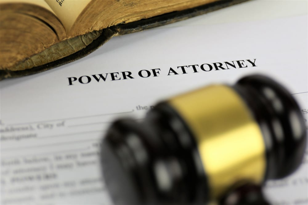 A power of attorney form, which an estate planning lawyer at Clearwater Law Group can help with.